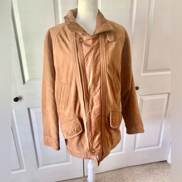 Leather jacket J.L. Colebrook mens size small suede coat - Picture 1 of 7